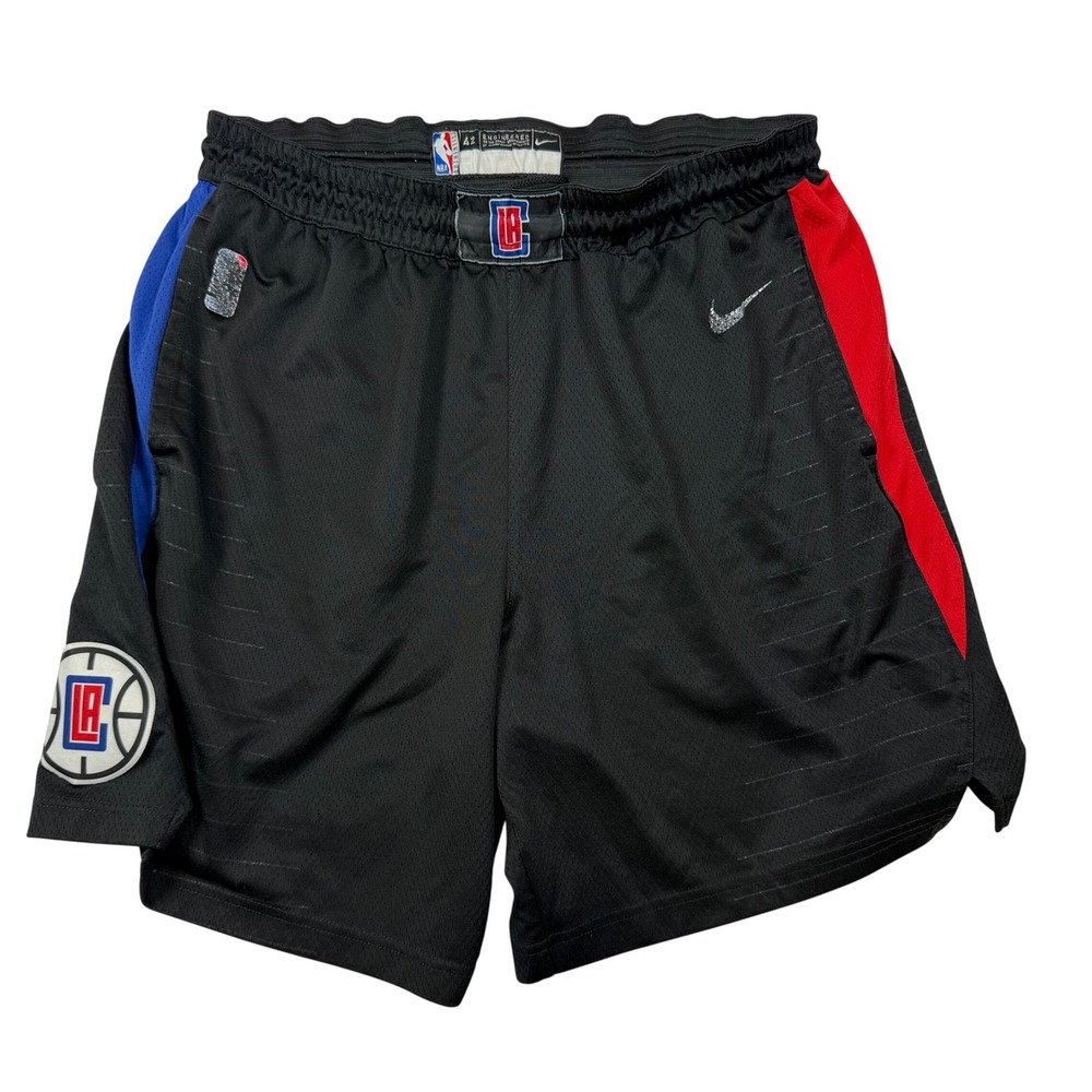 Nike NBA LA Clippers Authentics Basketball Shorts XL 42 Black Dri-FIT Mesh